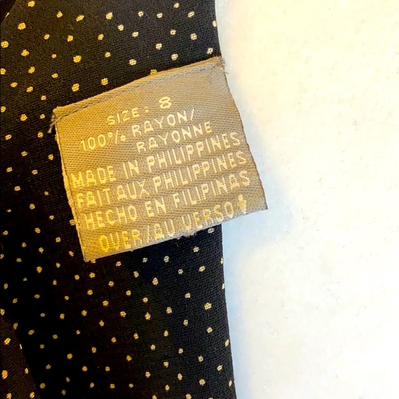 Liz Claiborne Black Polka Dot Dress - Picture 9 of 13